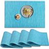 homEdge Tovagliette all'americana in PVC, 4 pezzi, antiscivolo, resistenti al calore, lavabili in vinile, colore blu