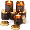 Kinforse Set di 6 Candele Profumate alla Citronella con Olio Essenziale di Soia Naturale - Aroma Intenso e Duraturo per Aromaterapia, Ideali per Esterno, Giardino, Balcone, Patio e Interni