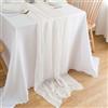 CHUQING Runner da Tavolo Chiffon Decorativa Runner Tavola Bianco