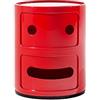 Kartell Componibile Smile Contenitore Faccia Seria, ABS, Rosso, 32 x 32 x 40 cm