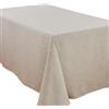 SARO LIFESTYLE - 731.N90156B Tovaglia in policotone e lino, senza bordi cavi, 228,6 x 396,2 cm, colore naturale