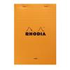 Rhodia 15600C blocco punto metallico Giant 14,8x21 cm, 150 fogli staccabili, a righe, carta Clairefontaine bianca 80 g/m², copertina arancione