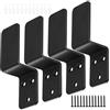 Xingwenhao Morsetti Barricata Porta 1,5x2,5， 4 Pezzi Staffe Angolare di Fissaggio in Forma Z, Supporti di Sicurezza per Porta in Metallo, Staffe Scivola-Aperta Barricata 1,5x2,5 in Legno