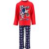 Sonic The Hedgehog Pigiama per Ragazzi, T-Shirt e Pantaloni Lunghi Set 2 Pezzi per Ragazzo, Pigiama in Morbido Cotone Rosso, Taglia 4 Anni - Rosso