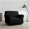 Italian Bed Linen COPRIDIVANO BIELASTICO PIU BELLO Nero 1 Posto