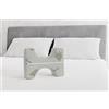 Italian Bed Linen Cuscino Posturale per Ginocchia e Gambe all'Aloe Vera, Cuscino in Poliuretano per Allineamento Spinale, Ideale in Gravidanza e per Mal di Schiena, Sfoderabile, Made in Italy, 30x23x12cm
