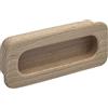 ALLES IM GRIFF Manopola Cidras larghezza 110 mm, porta scorrevole in legno, impugnatura a conchiglia, dimensioni di ingresso 102 x 42 mm, faggio grezzo