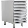 Forcar Cassettiera inox AISI 304 Modello CAS7 Ideale per contenitori per impasto pizza