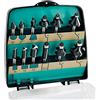 ENT 09012 Set 12 pz. frese per legno in metallo duro - codolo 8 mm - 8 tipi diversi di punte per fresa - con valigetta in plastica di alta qualità