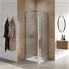 DEGHI Box doccia 65x70 cm a soffietto vetro anticalcare opaco profilo cromo 195h - Flexy