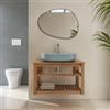 DEGHI MOBILI Mobile Bagno Sospeso 90 Cm Legno Naturale E Bianco