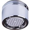 Cornat TECWS502 - Guarnizione filettata maschio M20 per raccordi standard, ugello miscelatore aeratore in ottone argentato, risparmio idrico del 70%, 1 pezzo