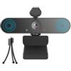 Jigerjs 4K Webcam PC, Microfono con riduzione del rumore, Messa a Fuoco Fissa, Plug&Play, con Protezione della privacy, Treppiede, USB Webcam Full HD per Videochiamate, Conferenza e Studio