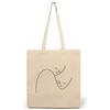 CLAMATO Tote bag tela in Cotone 38x42cm - Shopper in tessuto - Borse shopping - Canvas 130 g/m2 (Due visi)