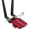 Cudy AX5400 WiFi 6E PCIE Schede Per PC, Bluetooth 5.2, Modulo AX210 all'interno, Bluetooth 5.2/5/4.0, 802.11ax/ac/n/g/b/a, Windows 11/10 64 bit, WE3000S V2