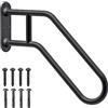 SELEWARE Robusto corrimano antiscivolo per esterni, 1-4 gradini, supporto da parete da 63,3 cm, ringhiera per scale, maniglie, maniglia di sicurezza a forma di U per garage, veranda, giardino