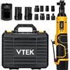 VTEK Chiave a cricchetto a batteria 3/8, chiave a cricchetto elettrica da 16,8 V, chiave a cricchetto per batteria elettrica da 40 piedi-libbre 400 giri/min