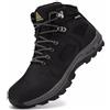 CYKYGGO Stivali Invernali Uomo Caldo Scarpe da neve Impermeabile Antiscivolo Sneakers da Trekking Nero 41 EU