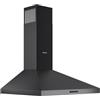 Wiggo A630P - Cappa aspirante 60 cm, 680 m³/h, per cucine grandi, con 3 livelli di aspirazione, classe di efficienza energetica A, con 2 filtri a carbone, cappa aspirante a parete, colore: Nero