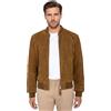 Schott NYC Lc3017 Giacca di Pelle, Grigio Scuro, L Uomo