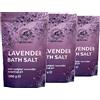 AROMATIKA trust the power of nature Sale Marino con Olio Essenziale di Lavanda 3x1000g (zipper) - Sali da Bagno Naturali per un Buon Sonno - Riduzione dello Stress - Cura del Corpo - Rilassamento - Bellezza - Antistress - Bagno