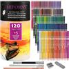 HIFORNY Set di 125 matite colorate per adulti, 120 matite colorate con extra, nucleo morbido per artisti, matite da disegno, forniture artistiche per adulti, principianti e bambini