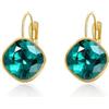 YONVUN Austriaco Cristallo Goccia pendenti Leverback Orecchini | Placcato 18K Gold zircone pietra preziosa cerchio argento Pendenti Gioielli Regalo per Moglie Mamma Figlia Fidanzata