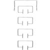 TEMPUR Fermamaterasso TEMPUR, 5 pezzi, cromati