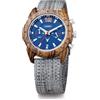 LeeEv Orologio da uomo in legno dal design sportivo, cronografo militare con datario multifunzionale luminoso fatto a mano, orologio da polso in legno di bambù al quarzo militare