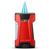 Colibri Accendino Antivento Colibri Rebel a Doppia Fiamma Jet - Ricaricabile Funziona Con Gas Butano (non Incluso) - Grande Rotella per la Regolazione Fiamma - Finestra Per Livello Gas - Confezione Regalo