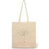 CLAMATO Tote bag tela in Cotone 38x42cm - Shopper in tessuto - Borse shopping - Canvas 130 g/m2 (Foglia)