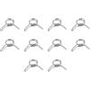 sourcing map Morsetto a molla a doppio filo, 10 pezzi in acciaio inossidabile 304, diametro interno 4 mm, adatto per tubi flessibili da 4,5 mm-4,8 mm, clip a molla in silicone