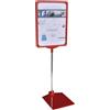 Franken PSM A4 01 - Cornice portaprezzi con base metallica, orientabile in orizzontale o verticale, formato A3, colore: Rosso