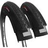 Fincci Coppia Copertone 26x1.50 Pollici 40-559 Slick Copertoni bici corsa per Strada MTB Montagna Ibrida Bici Bicicletta 26 x 1.5 (Confezione da 2)