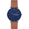 Skagen Orologio da uomo Riis Quartz/3 Movimento manuale con cassa da 40 mm e cinturino in pelle SKW6885