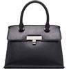 Calvin Klein Becky-Mini Borsa a Tracolla con Manico Superiore Donna, Nero/Argento, Taglia Unica