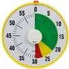 TimeTEX - Orologio XL giallo con disco semaforo | Conto alla rovescia silenzioso con segnale visivo e acustico per autonomia | Contenuto: timer a batteria in giallo (dimensioni: ca. 32 cm Ø)