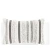 Lush Decor Bria - Federa decorativa per cuscino singolo, 33 x 50,8 cm, colore: grigio