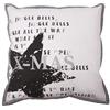 Mood Collection Xmas-Cuscino Standard Stampato, 50 x 50 cm, Grigio