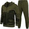 Sunnyuk Tuta Uomo Cotone Training Giacca Stile Hip Hop Pantaloni Tracksuit Jogging Sportiva Giubbotto con Cappuccio Sportswear Completa Suit di Cotone Felpata Autunno Inverno Sportsuit per Il Tempo Libero