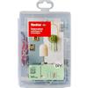 fischer EasyDIY - Scatola decorativa con ganci, viti, tasselli e altro ancora, adatta per appassionati di fai da te per fissare idee decorative creative, set preassortito in scatola di plastica, 141