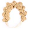 BOBIYA Kinky Zucca Capelli Sintetici Fascia Intrecciata Larga Trecce Elastico Fascia per Donne Ragazze (Honey Blonde)