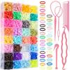 Yoosso 2000 Elastici Capelli Piccoli, Mini Elastici per Capelli Elastici Piccoli per Treccine Elastici Colorati con Scatola di Immagazzinaggio&5 Accessori per Capelli per Bambini Ragazze Donne(32 Colori)