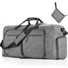 Vomgomfom 65L Grande Borsa da Viaggio Pieghevole con Tasche per Uomo Donn, Grigio