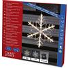 Konstsmide LED acrilico fiocco di neve, con Timer, 24 diodi a luce bianca calda, funzionamento a batteria, esterno IP44, cavo trasparente, 4 x AA 1,5 V exklusiv 4540 - 103
