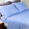 il dolce stile della tua casa set completo lenzuola matrimoniali in cotone tinta unita modello kolors (azzurro)