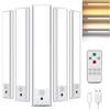 TOPPLEE Led Sottopensile Cucina, 20.5CM Luce Led Sottopensile con Telecomando | 3000K-6500K Dimmerabile Luci LED Cucina con Sensore di Movimento per Armadio Scale Corridoio, 5 Pezzi