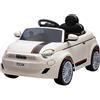 Globo Auto Elettrica per Bambini Fiat 500e Bianca - Batteria ricaricabile 12V - Radiocomandata - Globo Giocattoli - eSpidko 42109