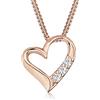 DIAMORE Elli Collana Donna con pendente cuore eternità con diamante (0,06 ct.) in Argento 925