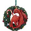 Nemesis Now Anne Stokes, ornamento da appendere a forma di drago, 9 cm, in resina, rosso, prodotto di Anne Stokes, decorazione natalizia da appendere a forma di dragone, realizzata in resina di alta